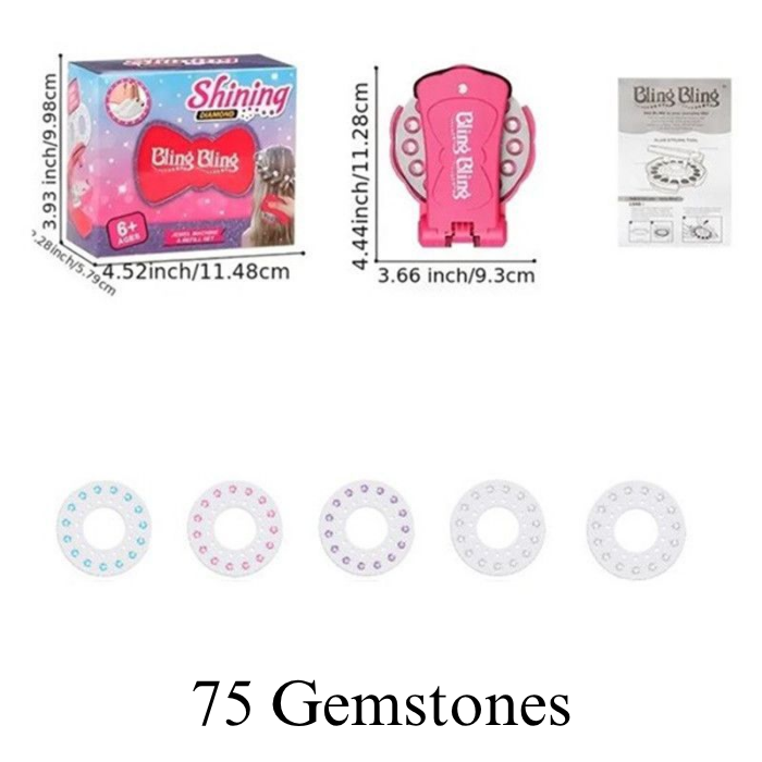 SparklySnaps™ Hair Gem Styling Set - Instantly Adds Sparkle to Any Hairstyle