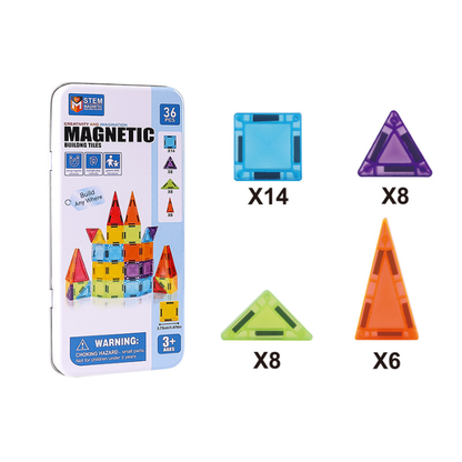 TravelTiles™ Mini Magnetic Building Kit - Keeps Kids Entertained and Learning On the Go