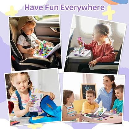TravelTiles™ Mini Magnetic Building Kit - Keeps Kids Entertained and Learning On the Go