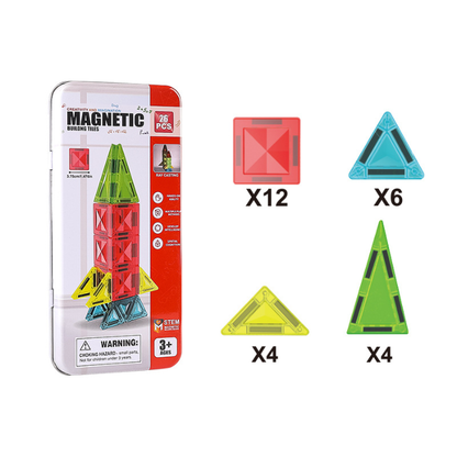 TravelTiles™ Mini Magnetic Building Kit - Keeps Kids Entertained and Learning On the Go