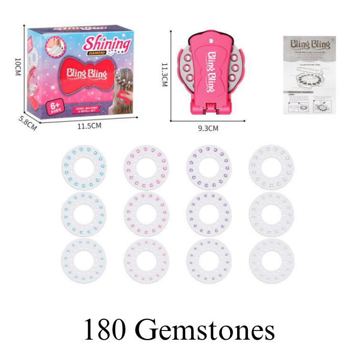 SparklySnaps™ Hair Gem Styling Set - Instantly Adds Sparkle to Any Hairstyle