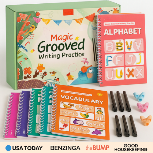 MagicTrace™ Reusable Writing & Learning Set – Makes Handwriting Fun for Kids