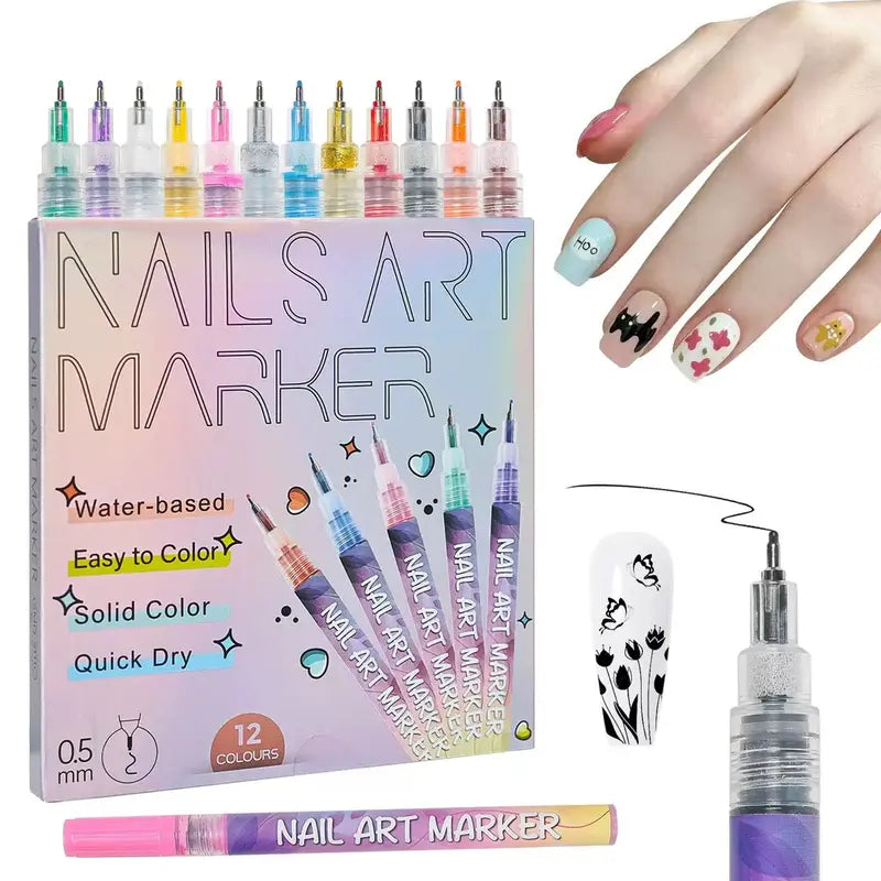 MagicMani™ Nail Art Pen Set - Quick-Dry, Mess-Free Creativity for Kids